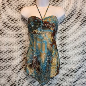 Y2K Asymmetrical Halter Top Size Small